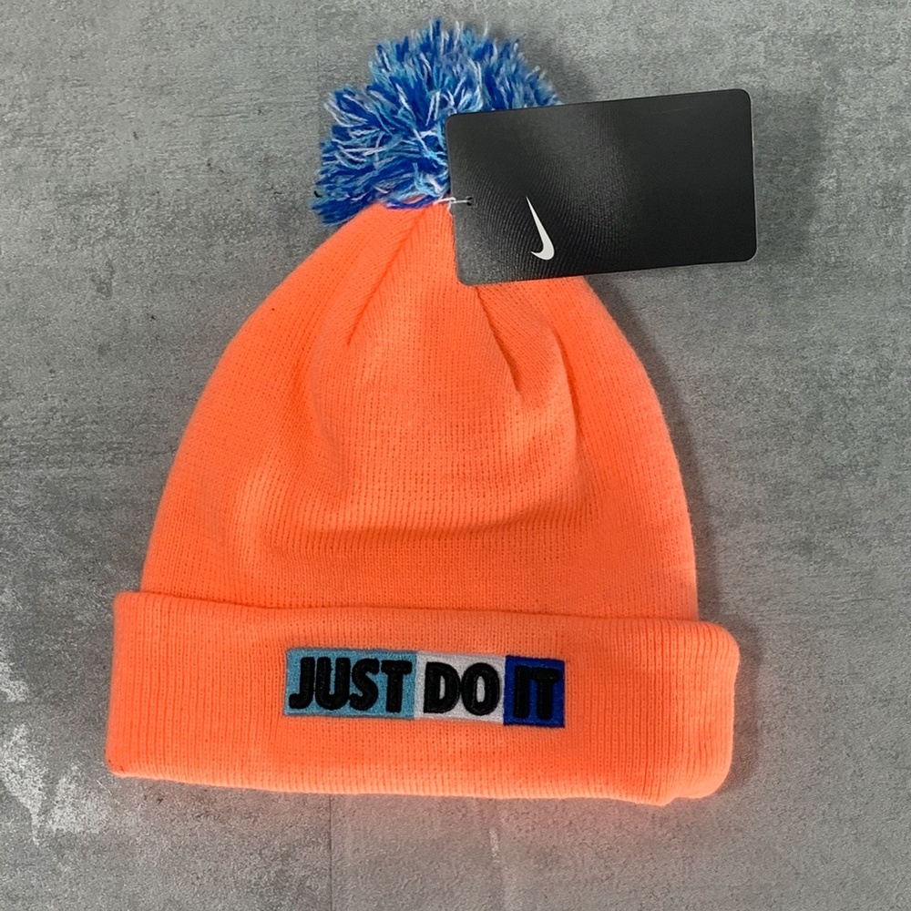 Nike Orange Peach Little Girls Knit Embroidered Lo - Picture 2 of 7